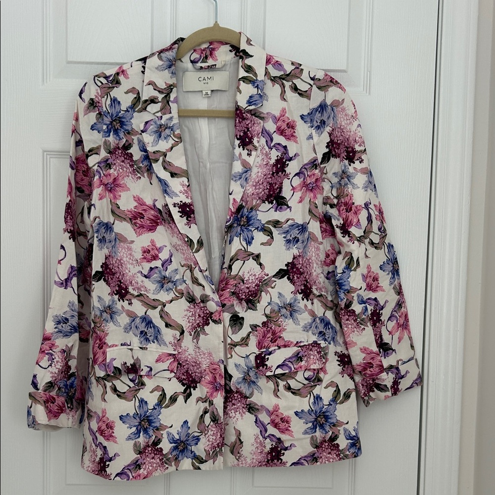 Cami NYC Floral Blazer - Pink and Blue